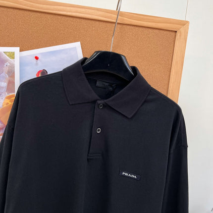 PRADA 26S LONG-SLEEVE POLO SWEATSHIRT 1301