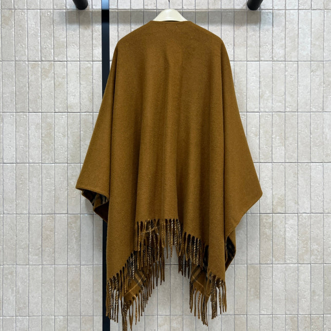 BURBERRY 25S FRINGED WOOL SHAWL 4866