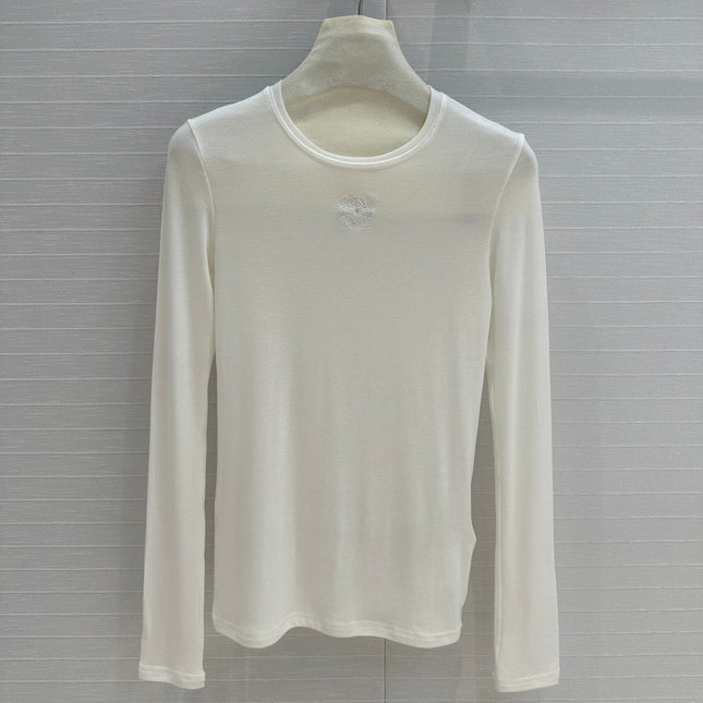Loewe Long-sleeve T-shirt White Lyocell