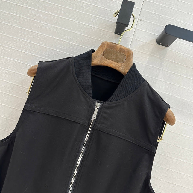 HERMES SLEEVELESS ZIPPER DRESS 276153
