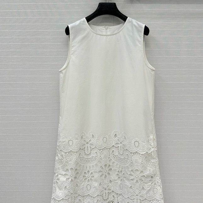 VALENTINO WHITE SLEEVELESS MINI DRESS 276151