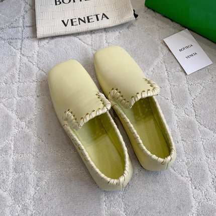 BOTTEGA VENETA 26S SABATO LOAFERS IN MUSTARD YELLOW CALFSKIN