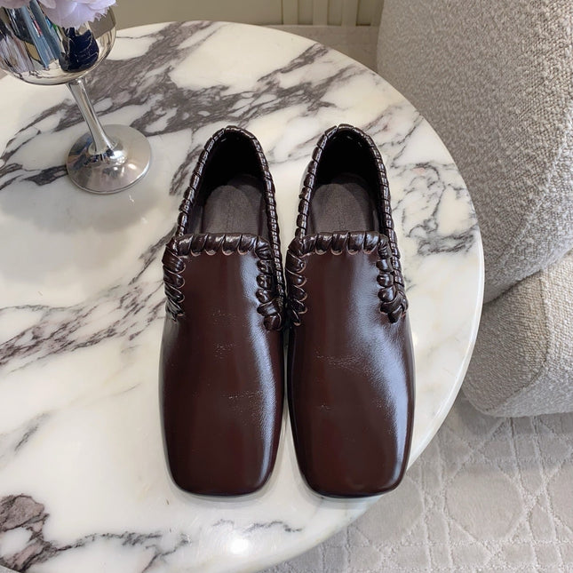 BOTTEGA VENETA 26S SABATO LOAFERS IN DARK BROWN CALFSKIN