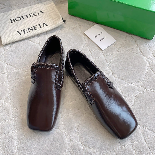 BOTTEGA VENETA 26S SABATO LOAFERS IN DARK BROWN CALFSKIN