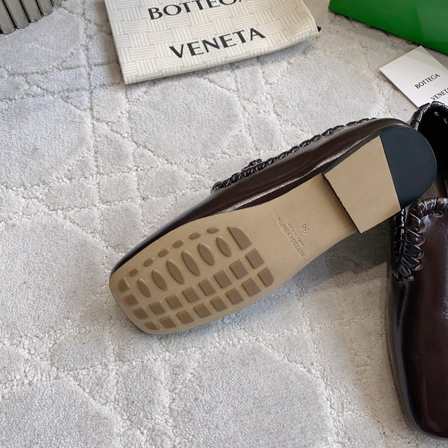 BOTTEGA VENETA 26S SABATO LOAFERS IN DARK BROWN CALFSKIN