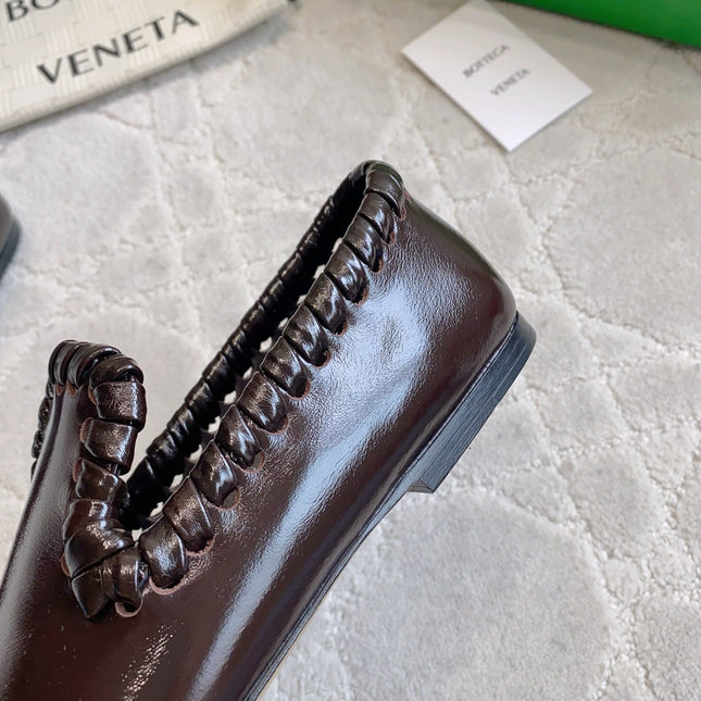 BOTTEGA VENETA 26S SABATO LOAFERS IN DARK BROWN CALFSKIN
