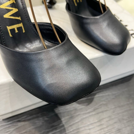 LOEWE 26S HIGH HEELS 60 MM IN BLACK CALFSKIN