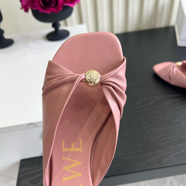 LOEWE 26S SANDALS IN LIGHT PINK LAMBSKIN