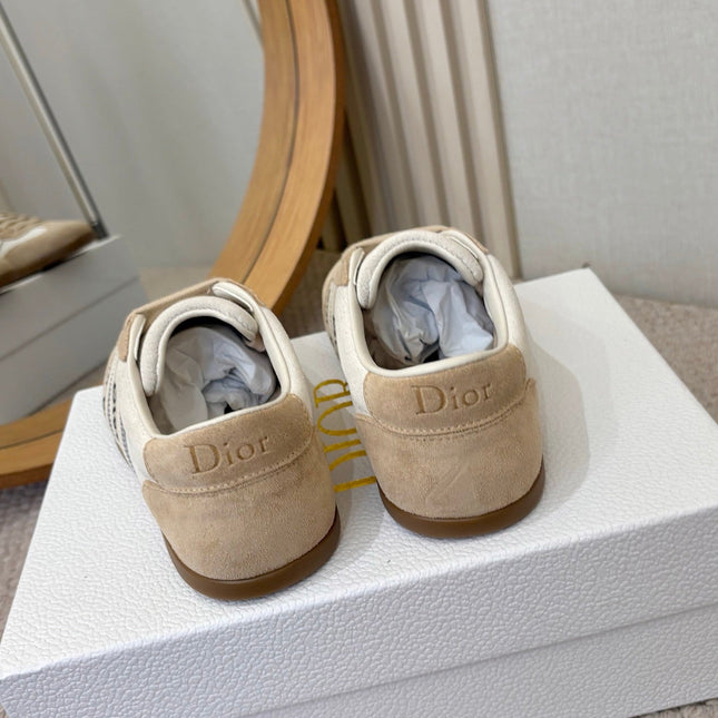 DIOR 26S SNEAKERS IN BEIGE MIX WHITE SUEDE