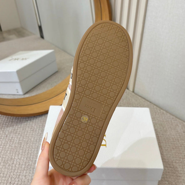 DIOR 26S SNEAKERS IN LIGHT PINK AND BEIGE SUEDE