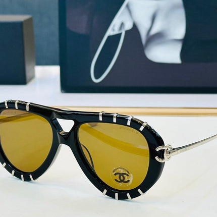 CHANEL 26S AVIATOR SUNGLASSES IN METAL FRAME 408107
