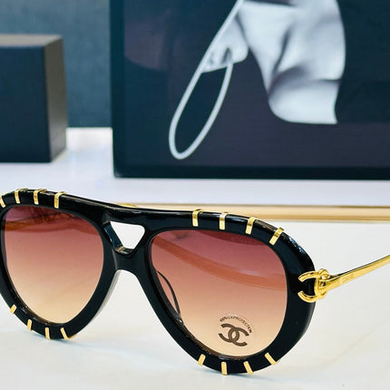 CHANEL 26S AVIATOR SUNGLASSES IN METAL FRAME 408107