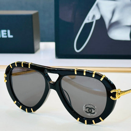 CHANEL 26S AVIATOR SUNGLASSES IN METAL FRAME 408107