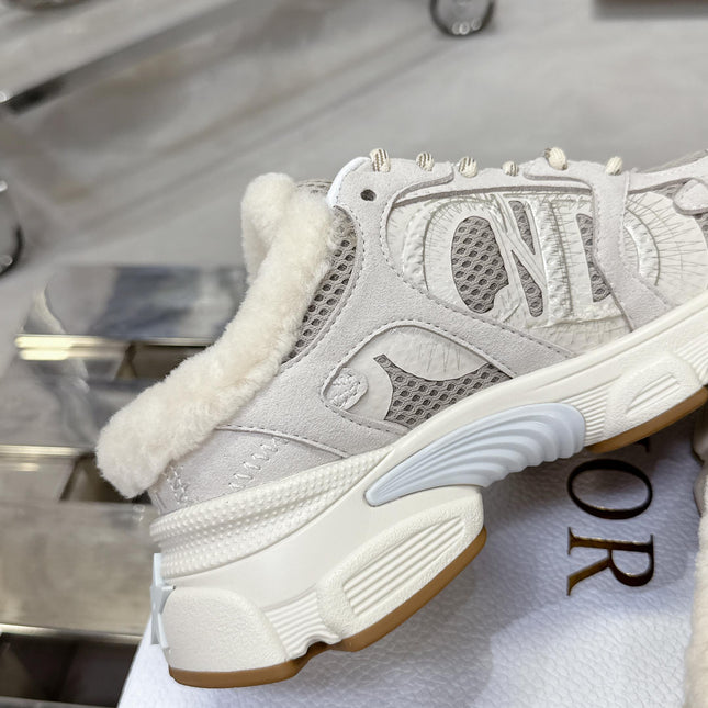 CHRONO SNEAKER IN WHITE MIX GREY LAMBSKIN AND MESH FABRIC