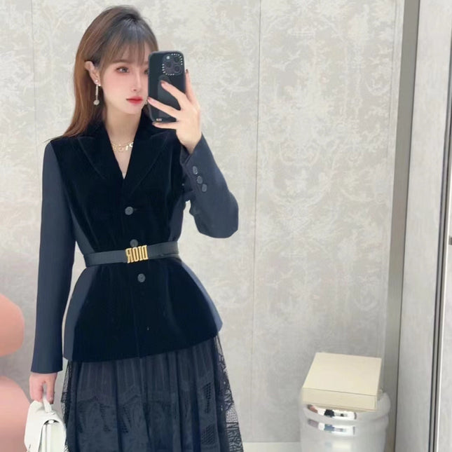 DIOR 25S VELVET BLAZER 677