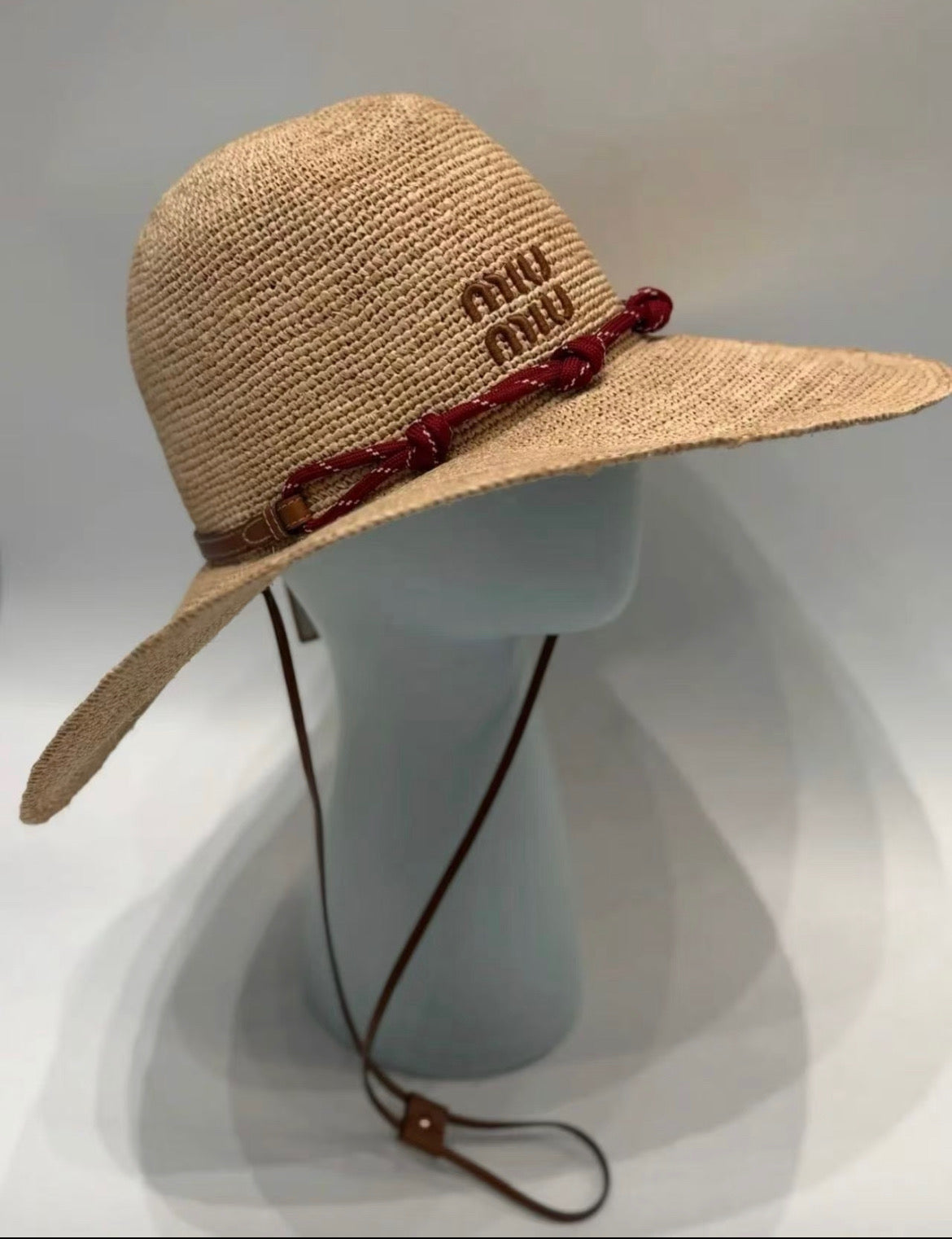 MIUMIU 26S RAFFIA COWBOY HAT 340568