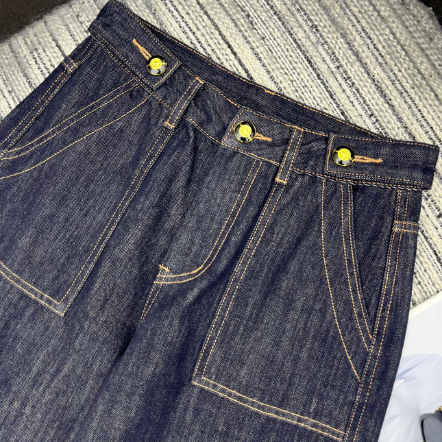 DIOR 26S WIDE-LEG DENIM CARGO PANTS 1377