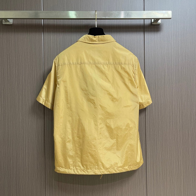PRADA 26S SHORT-SLEEVE ZIP-UP SHIRT 1034