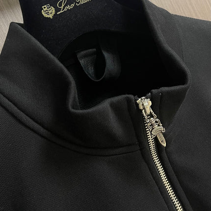 CHROME HEARTS 26S HALF-ZIP LONG-SLEEVE SWEATSHIRT 051