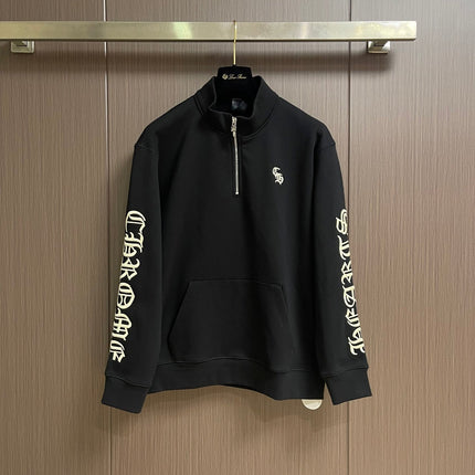 CHROME HEARTS 26S HALF-ZIP LONG-SLEEVE SWEATSHIRT 051