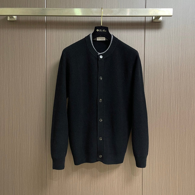 LORO PIANA 26S CREW-NECK KNIT CARDIGAN 907