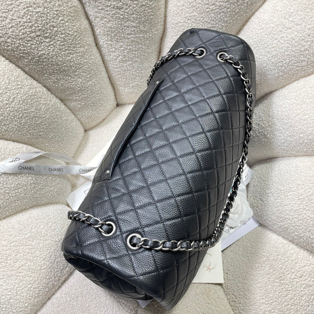 CHANEL 26S FLAP BAG 46 IN BLACK CAVIAR CALFSKIN