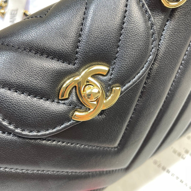 CHANEL 26S MINI KELLY BAG 19 IN BLACK CALFSKIN