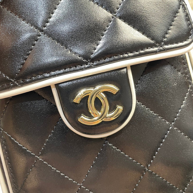 CHANEL 26S HOBO BAG 30 IN BLACK SMOOTH CALFSKIN