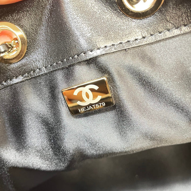 CHANEL 26S HOBO BAG 30 IN BLACK SMOOTH CALFSKIN