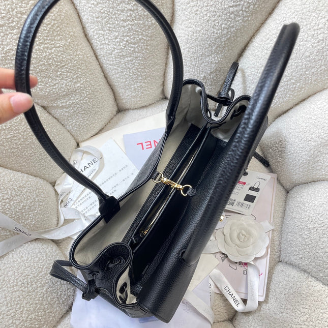 CHANEL 26S BAGUETTE BAG 31 IN BLACK CAVIAR CALFSKIN