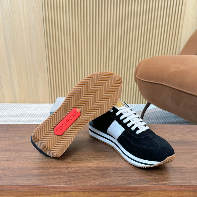 TOM FORD SNEAKERS IN BLACK SUEDE 432171