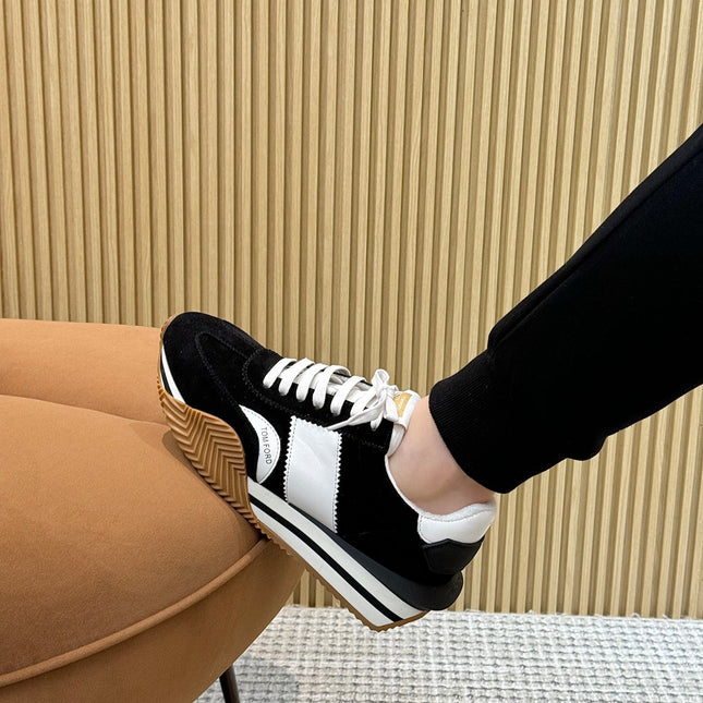 TOM FORD SNEAKERS IN BLACK SUEDE 432171
