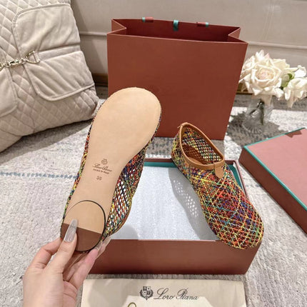 FLAT SHOES MULTICOLOR MESH FABRIC