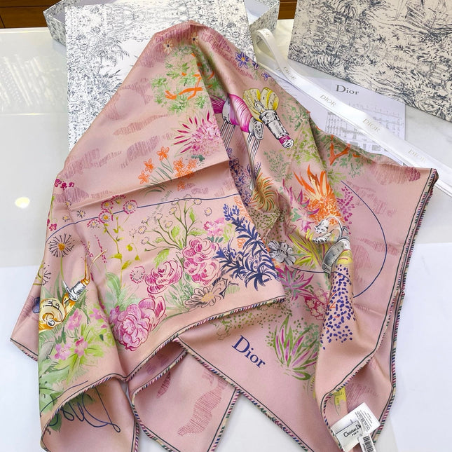 DIOR 26S SCARF 90CM IN SILK 318396