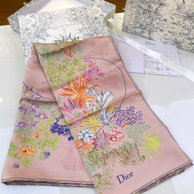 DIOR 26S SCARF 90CM IN SILK 318396