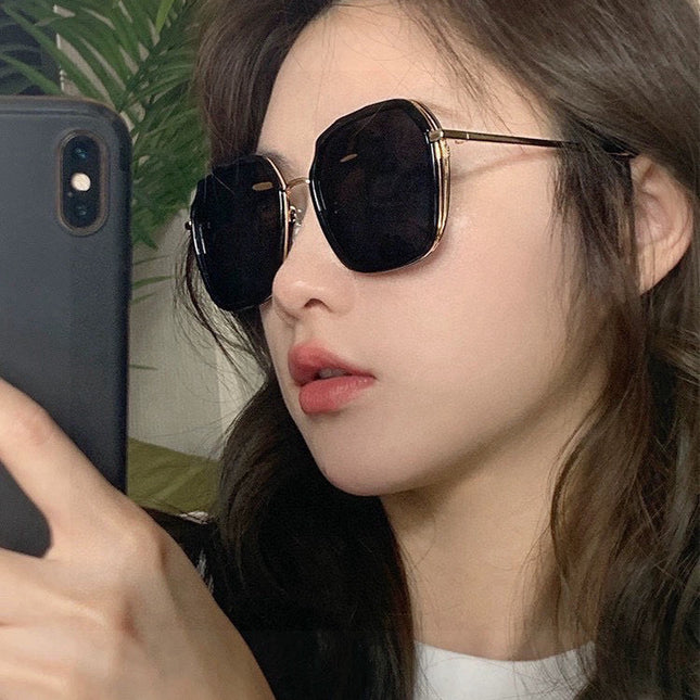 SQUARE FRAME SUNGLASSES G6581 IN ACETATE AND METAL