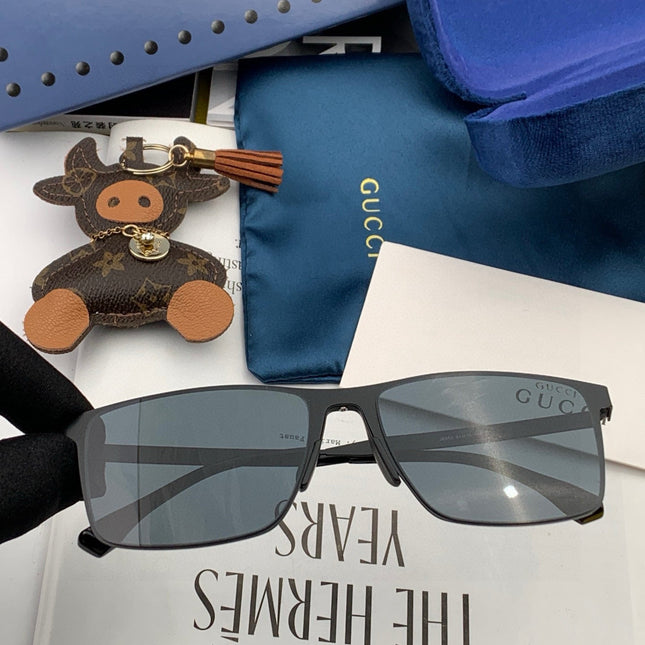 RECTANGULAR FRAME SUNGLASSES G2805 IN METAL