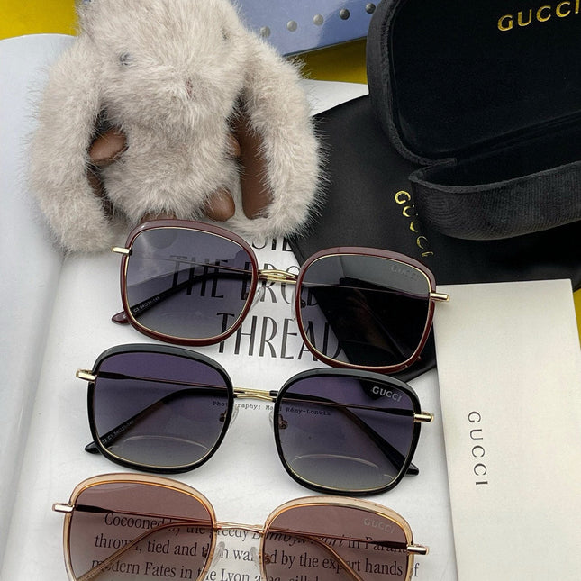 SQUARE FRAME SUNGLASSES G2242 IN ACETATE AND METAL