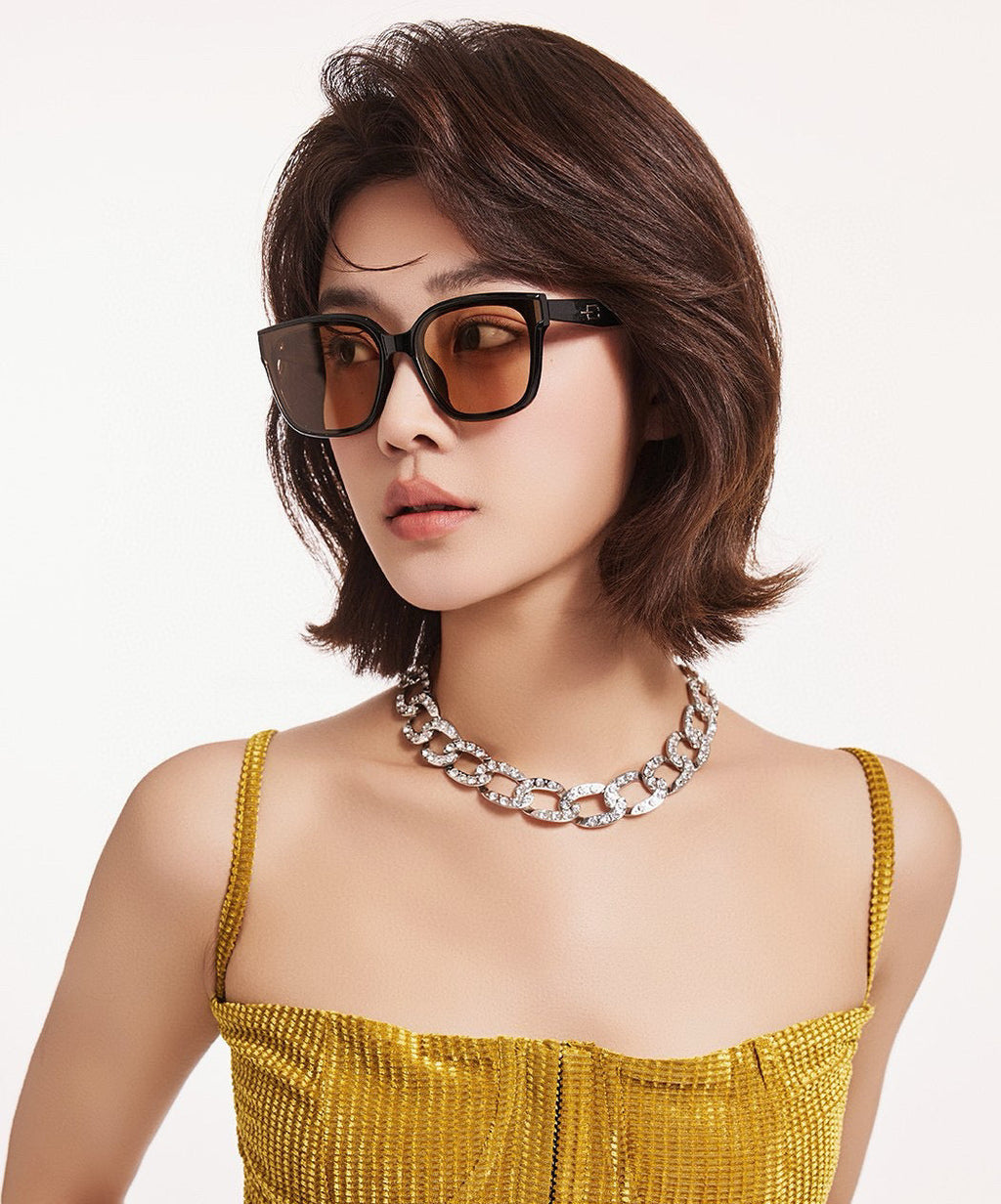 FOLDABLE SQUARE FRAME SUNGLASSES G4319 IN ACETATE