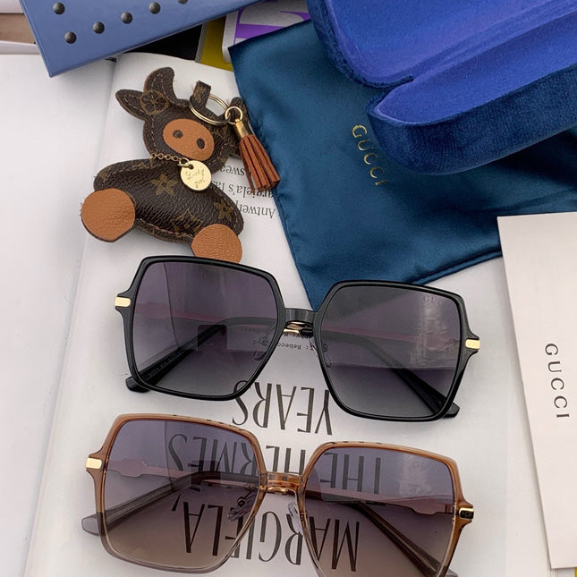 OVERSIZED SQUARE FRAME SUNGLASSES G1307 IN ACETATE AND METAL