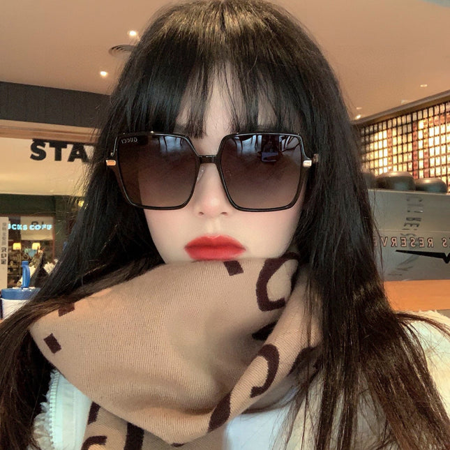 OVERSIZED SQUARE FRAME SUNGLASSES G1307 IN ACETATE AND METAL