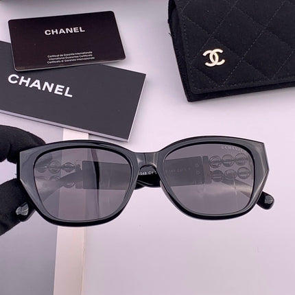 CHANEL 26S BLACK RECTANGULAR FRAME IN ACETATE 406783