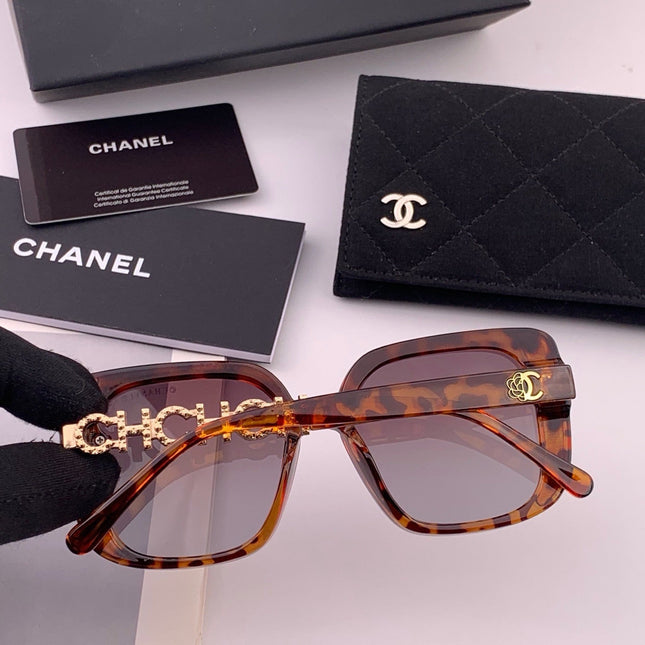 CHANEL 26S VINTAGE OVERSIZED SQUARE SUNGLASSES IN BROWN TORTOISESHELL ACETATE 408415