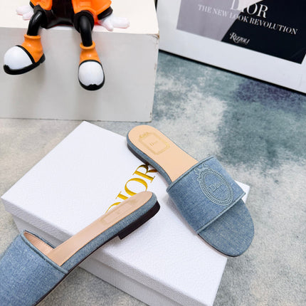 DIOR 26S SANDALS IN BLUE DENIM