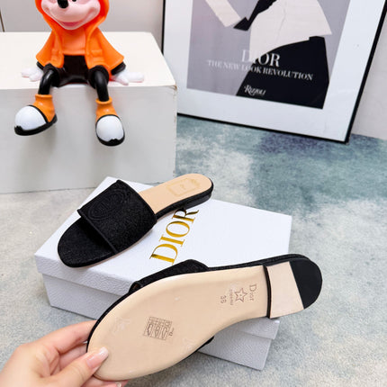 DIOR 26S SANDALS IN BLACK DENIM