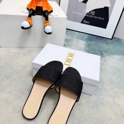 DIOR 26S SANDALS IN BLACK DENIM