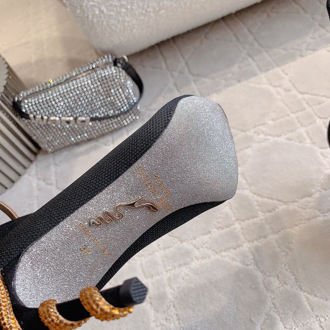 MARGOT BLACK AND GOLD ANKLE BOOT 95 MM