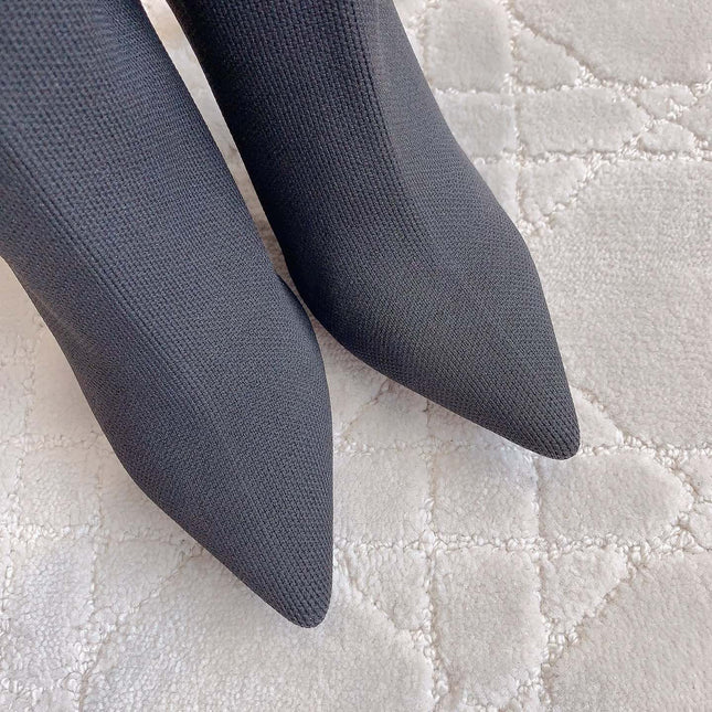 MARGOT BLACK AND SILVER ANKLE BOOT 95 MM