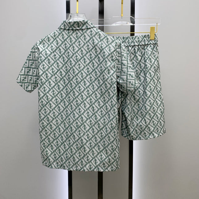 FENDI 26S SHORT SLEEVE COLLARED SHIRT SET 072