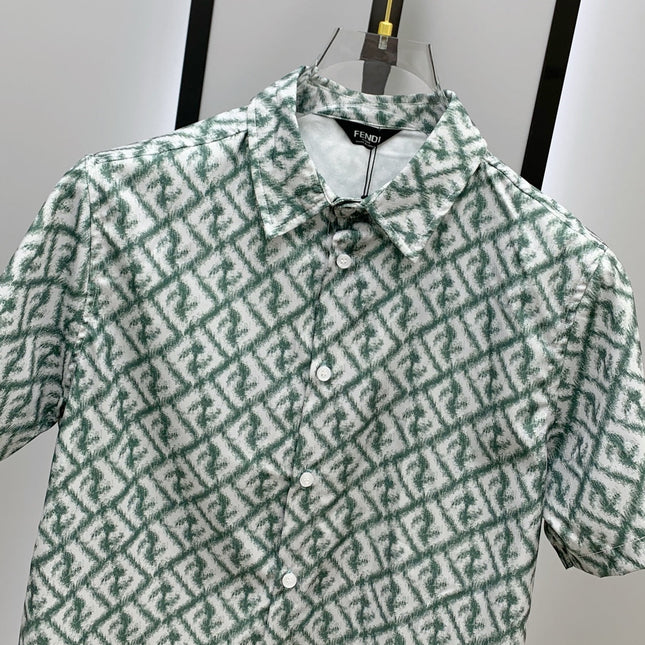 FENDI 26S SHORT SLEEVE COLLARED SHIRT SET 072